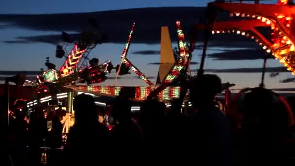 Carnival rides in city - Footage, Video