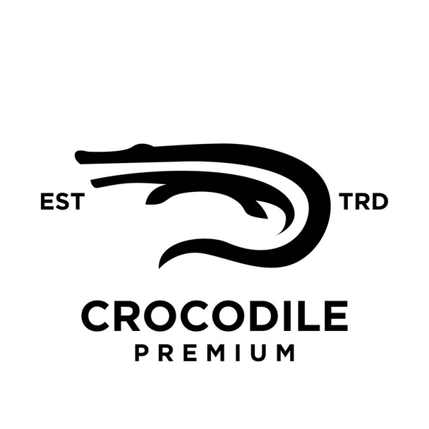Modèle d'illustration de conception d'icône de crocodile - Vecteur, image