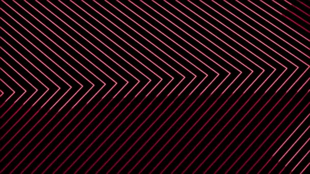 Brillante looping neon effetto pattern sfondo astratto, sfondo nero.  - Filmati, video