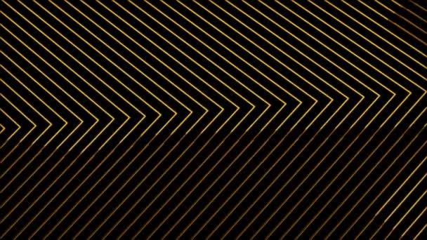 Luminoso bucle de neón efecto patrón fondo abstracto, fondo negro.  - Metraje, vídeo