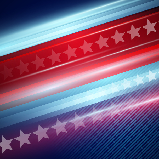 American Independence Day. Vector striped red and blue background - Vector, Image