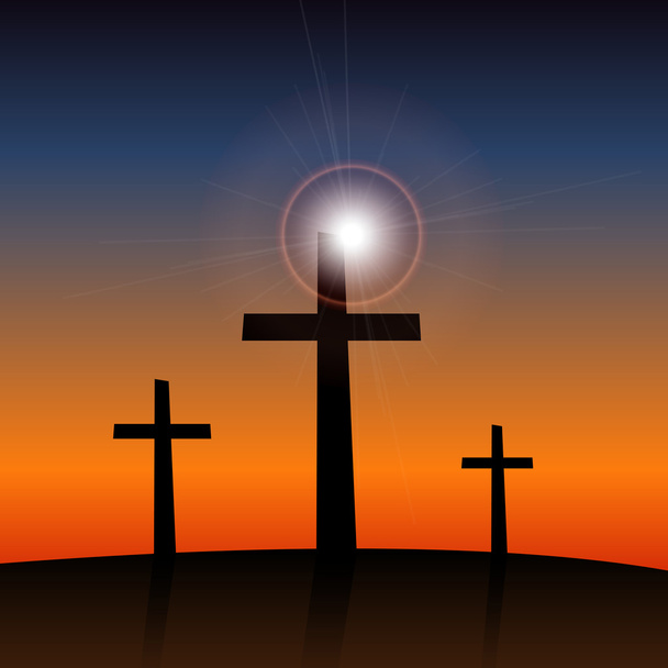 religieuze kruisen - Vector, afbeelding