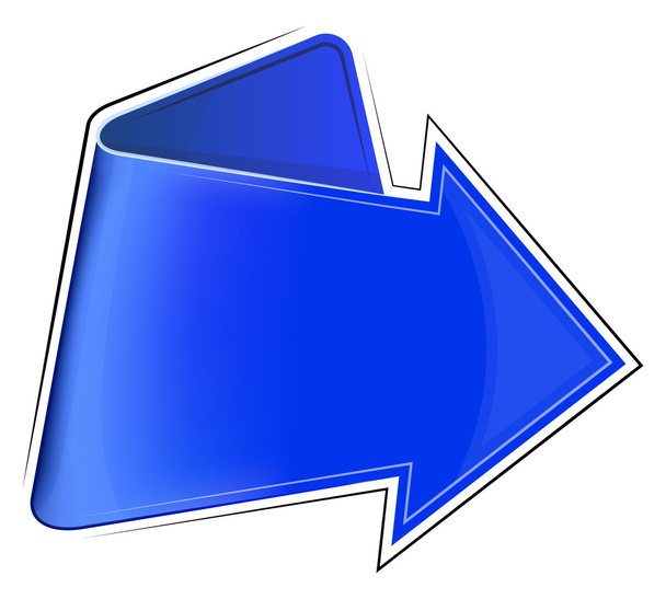 Icon with blue arrow - Vektör, Görsel