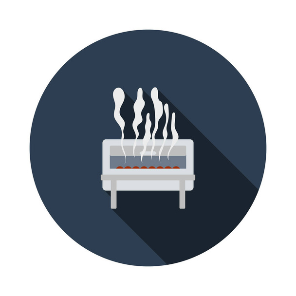 Chafing Dish Icon. Flat Color Design. Vector Illustration. - Vector, Image