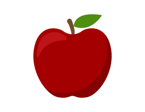 ilustración de manzana para colorear plantilla de libro, manzana para niños hoja de trabajo imprimible - Vector, imagen