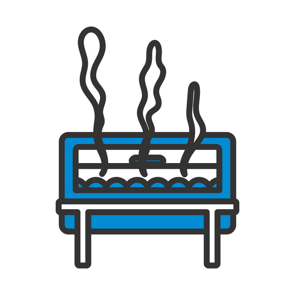 Chafing Dish Icon. Editable Bold Outline With Color Fill Design. Vector Illustration. - Vektör, Görsel