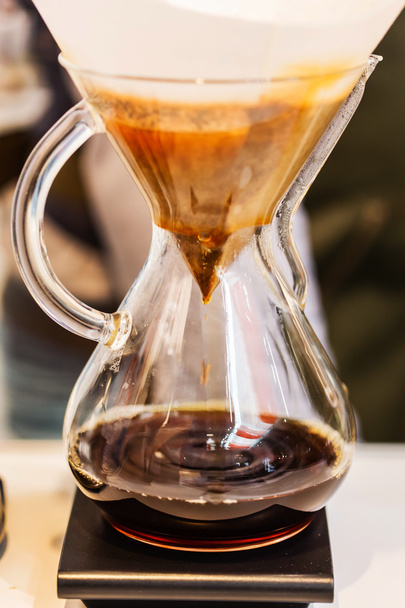 Coffee from steaming filter drip style - 写真・画像