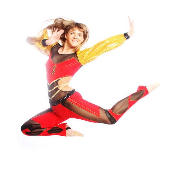 Young girl jump in gymnastics dance - Foto, Imagen
