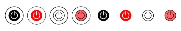 Erő ikon vektor illusztráció. Power Switch jel és szimbólum. Elektromos teljesítmény - Vektor, kép
