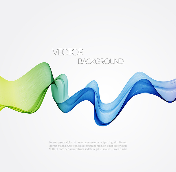 Abstract curved lines background. Template brochure design - Вектор,изображение