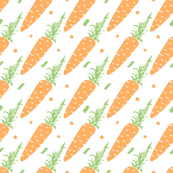 naadloos wortelpatroon. doodle illustratie met wortel. patroon met wortel - Foto, afbeelding