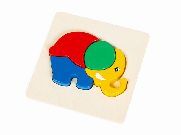 Слон шматочки головоломки для малюка, ізольовані - Фото, зображення