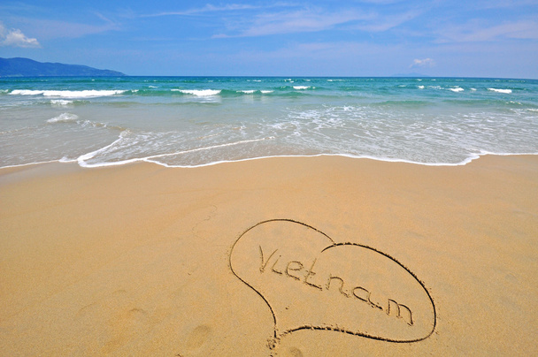 Vietnamci znamení v beach - Fotografie, Obrázek
