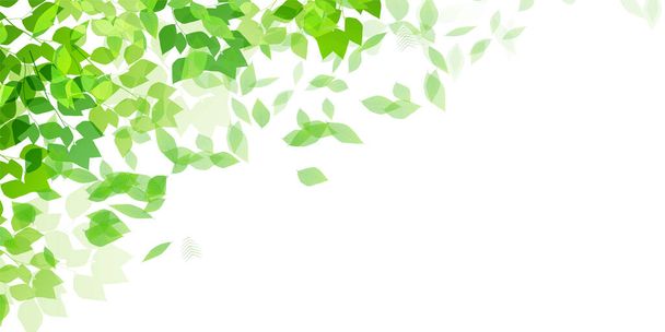 Świeżych liści zielony krajobraz tła - Wektor, obraz