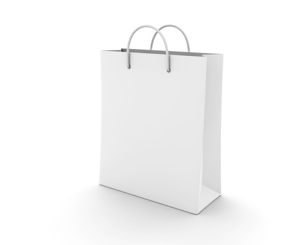 prázdný nákupní tašku na bílém pro reklamu a značku - Fotografie, Obrázek