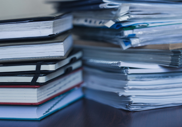 Accounting and taxes. Large pile of magazine and books - Photo, Image