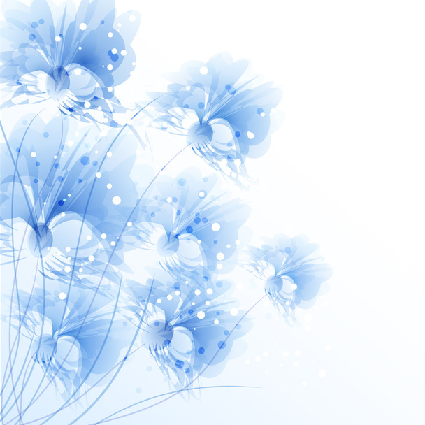 Vector background with flowers - Vetor, Imagem