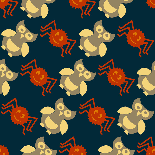 Seamless background with symbols of Halloween - Vecteur, image