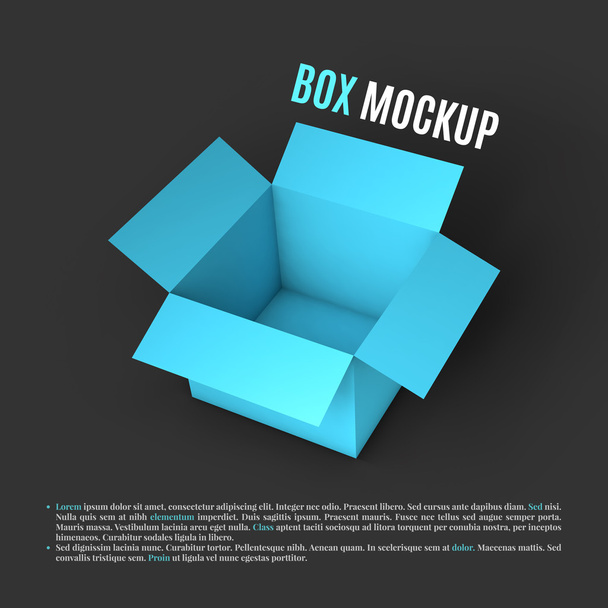 Open box mockup template. - Vector, Image