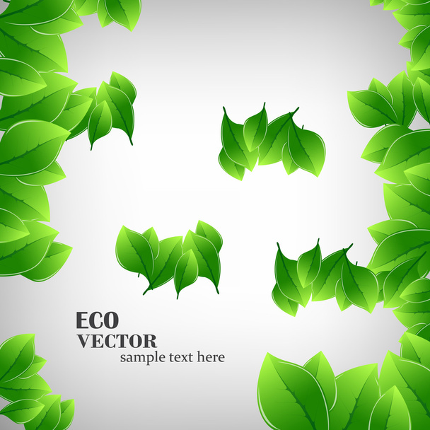 ilustração folhas verdes - Vetor, Imagem