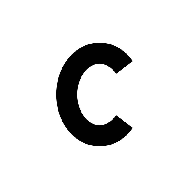 Icono de copyright aislado sobre fondo blanco. símbolos de copyright - Vector, Imagen
