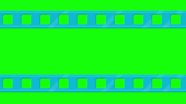 Film gerçek animasyon yeşil ekran efekti, şablon çizilmiş şerit, bantlanmış çizgi film stili 2d animasyon 4k - Video, Çekim