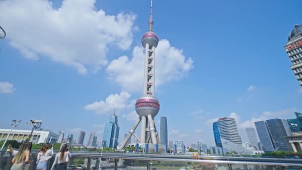 сучасна архітектура в місті Шанхай, Китай - Кадри, відео