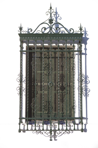 Andaluzyjski kutego żelaza okno - Zdjęcie, obraz