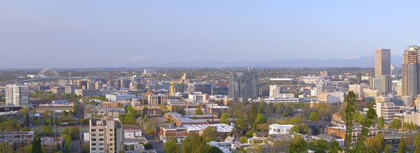 Panoramablick auf das Industriegebiet Portland oregon. - Foto, Bild