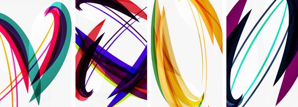 Abstract colorful wave posters for wallpaper, business card, cover, poster, banner, brochure, header, website - Vector, Image