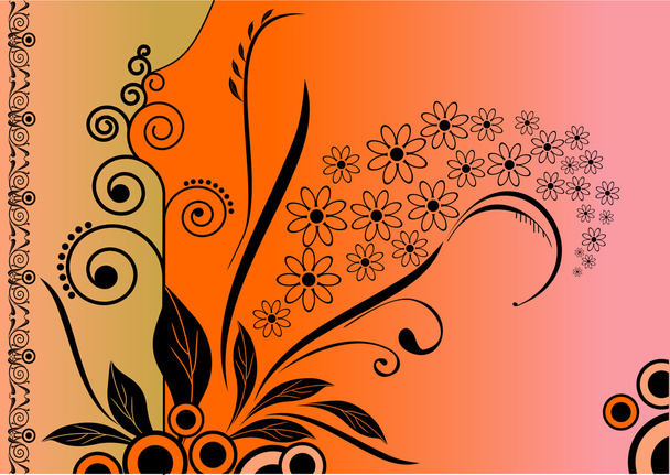Abstract flowers background - Vector, Image