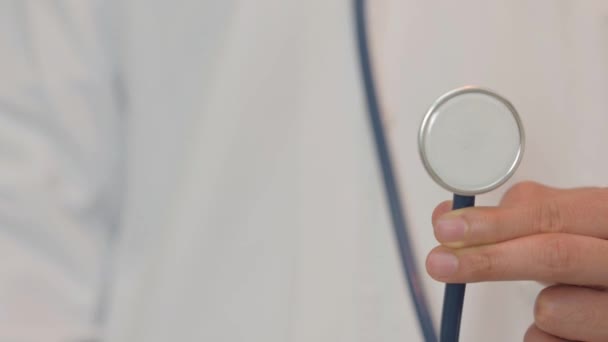 Close up of Stethoscope by Doctor - Footage, Video