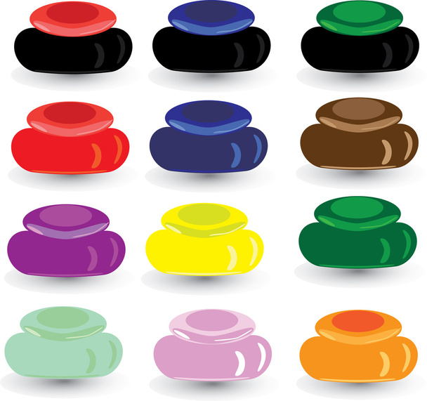 Set boîte multicolore pour les cosmétiques
 - Vecteur, image