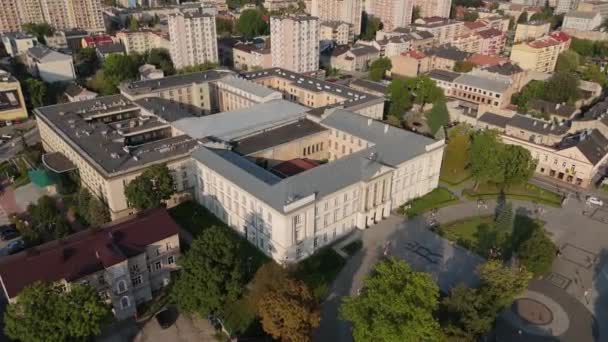 Hermoso Sandomierz Palace Downtown Radom Vista aérea Polonia. Imágenes de alta calidad 4k - Imágenes, Vídeo