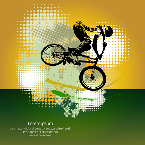 BMX cyklista ilustrace - Vektor, obrázek