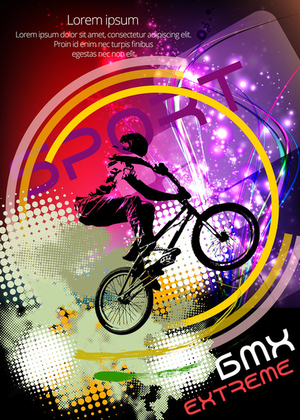BMX rider ilustración
 - Vector, imagen
