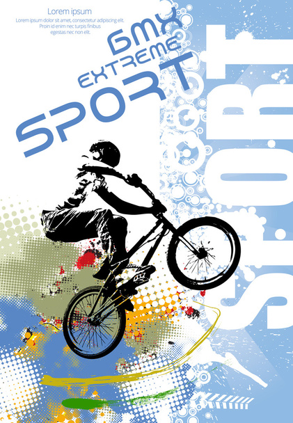 BMX rider illustratie - Vector, afbeelding