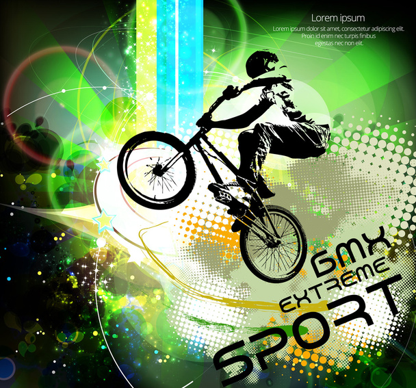 BMX rider ilustración
 - Vector, Imagen