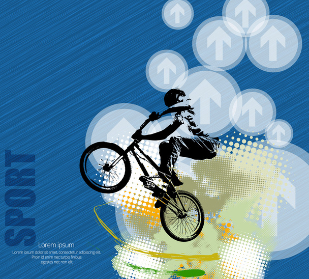 BMX rider ilustración
 - Vector, Imagen