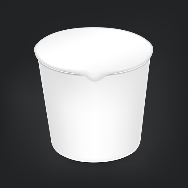 blank food cup package - Vector, Imagen