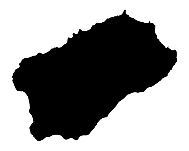 Mapa Santo Antao - Vektor, obrázek