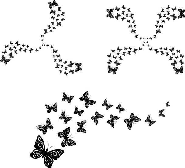 Farfalle svolazzanti, Farfalla, Farfalla Sciame, Farfalla Silhouette - Vettoriali, immagini