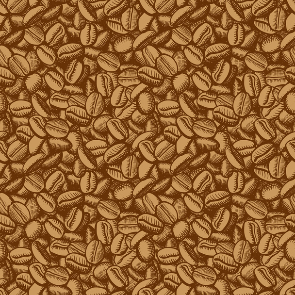 Coffee beans seamless background - Vektor, obrázek