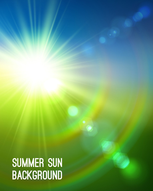 Sun burst with flare - Vector, Image