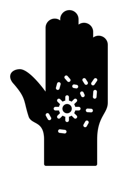 brudna ikona dłoni, ilustracja wektora - Wektor, obraz