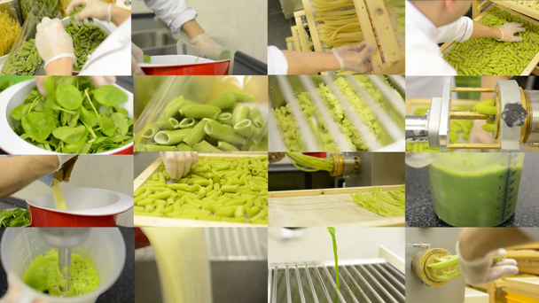 4 k sestřih (kompilace) - Výroba těstovin (professional) - celý proces - Záběry, video