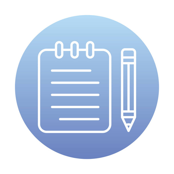 eenvoudige notepad icoon, vector illustratie - Vector, afbeelding