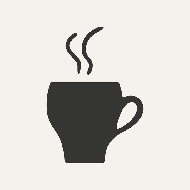 Flat in black and white mobile application cofee - Vector, Image