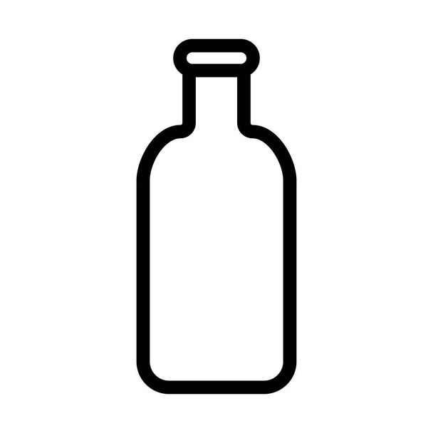 чорний векторний значок пляшки ізольований на білому фоні - Вектор, зображення