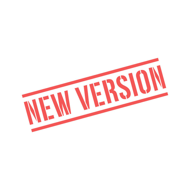 New Version Stamp, New Version Grunge Square Sign - Vector, Image